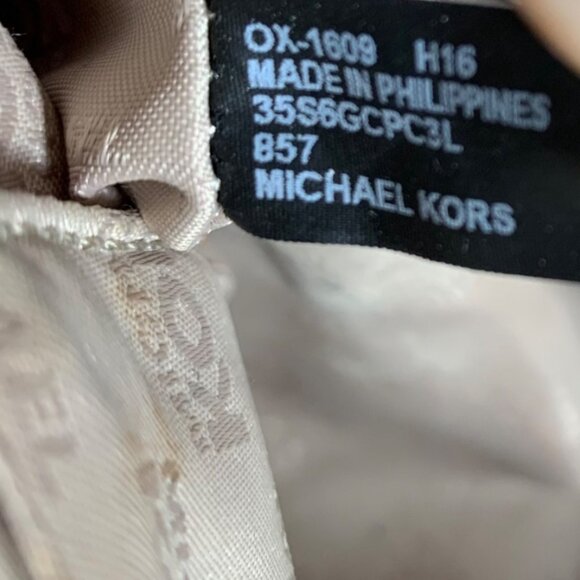 MICHAEL KORS Pale Ballet Pink Leather Domed Satchel Handbag Crossbody - Picture 13 of 15